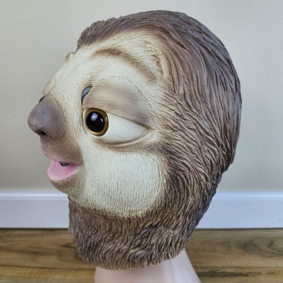 🩵Deluxe Sloth Full Head Latex Costume Mask - Picture 8 of 13